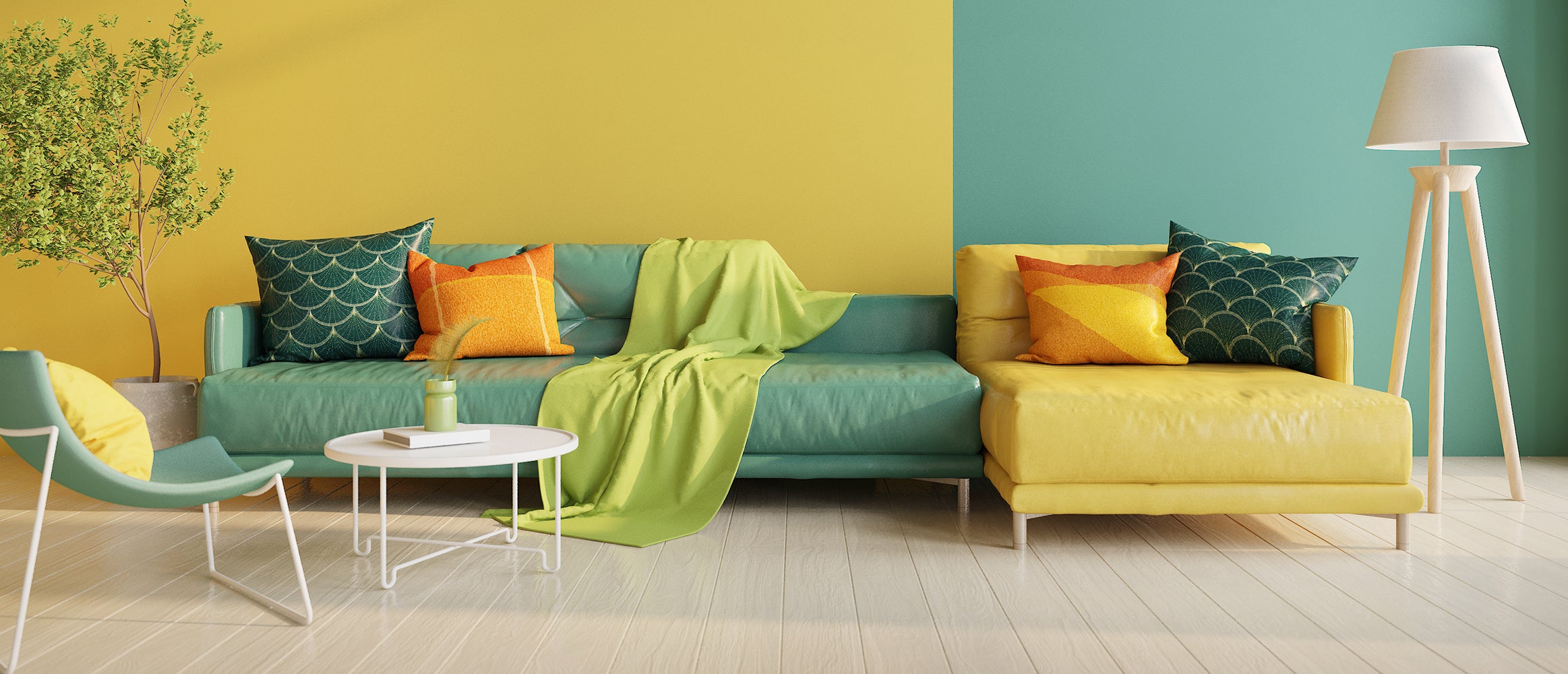 Green & Yellow Pillows