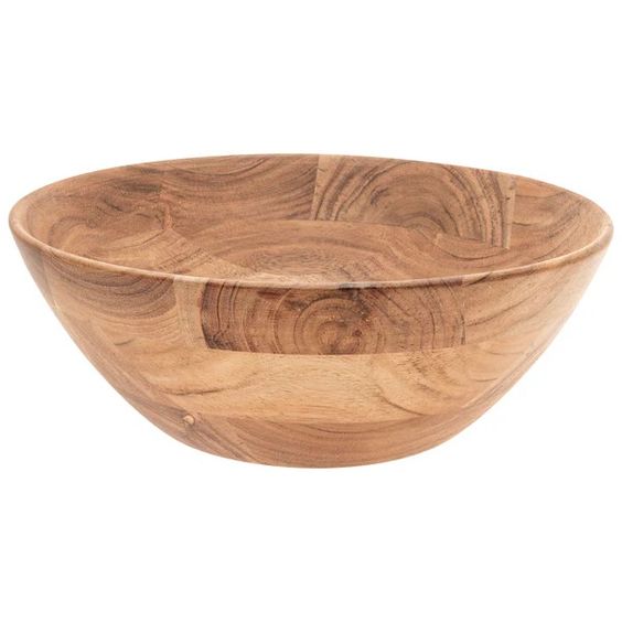 NATURAL WOOD SALAD BOWL SMALL