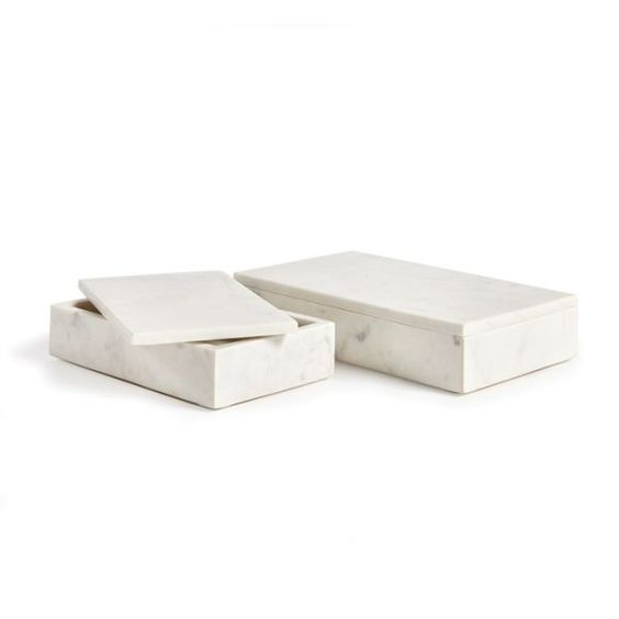 Arie Marble Lidded Boxes - Set of 2