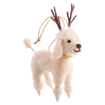 FELT ORNAMENTS  REINDEER DOGS S/6