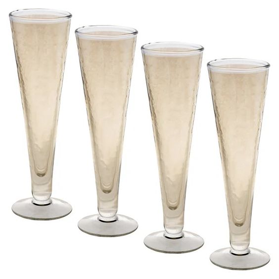 CATALINA FOOTED CHAMPAGNE FLUTE CLEAR