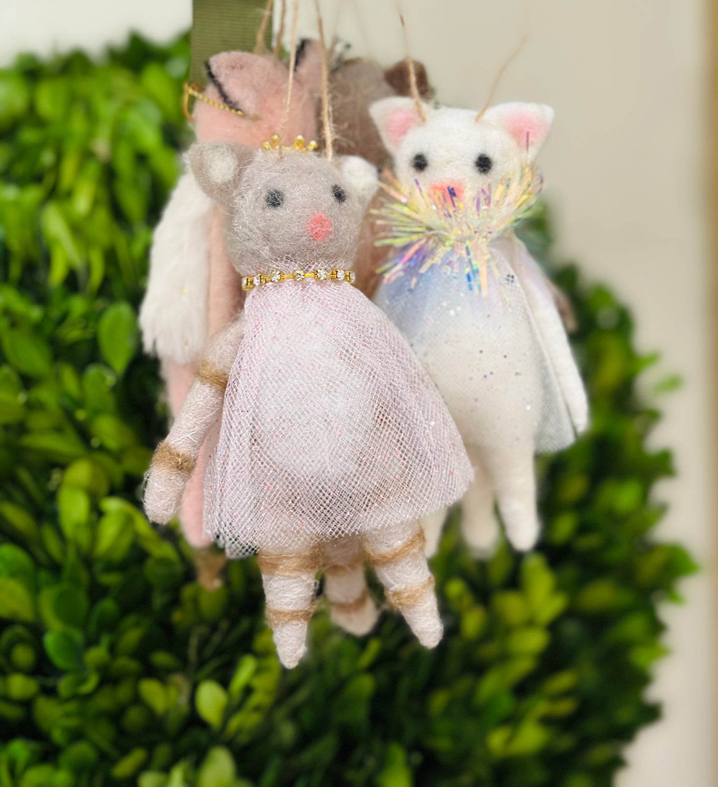 Fancy Kitties Felt Christmas Ornaments (4)