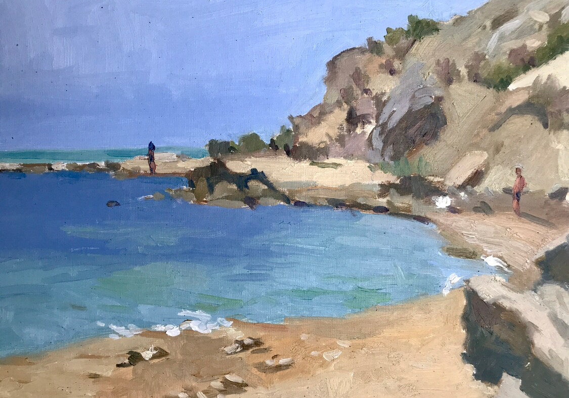 Sicilian beachscape painting