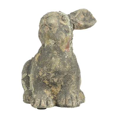 Aged Ceramic Rabbit, Moss Green