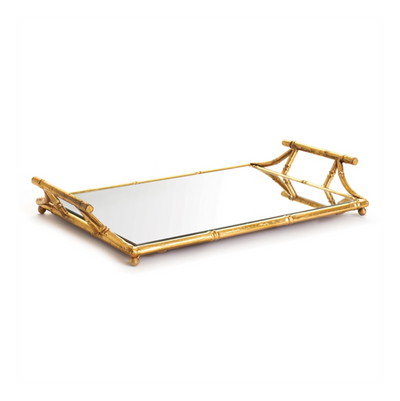 DAPHNE MIRRORED TRAY WITH HANDLES