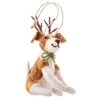 FELT ORNAMENTS  REINDEER DOGS S/6