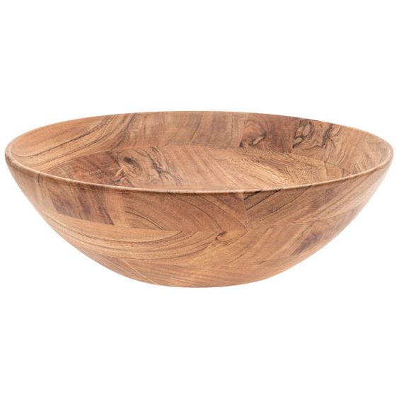 NATURAL WOOD SALAD BOWL LARGE