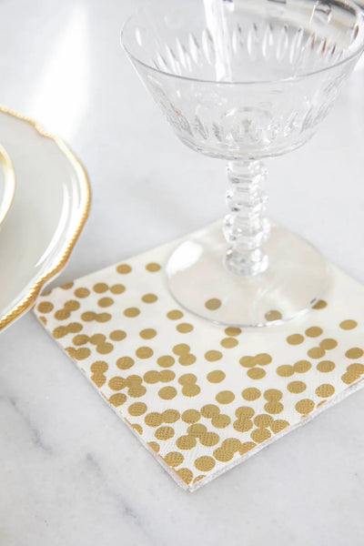 Gold Confetti Cocktail Napkins