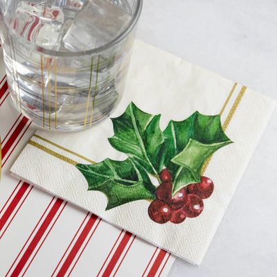 Holly Cocktail Napkins