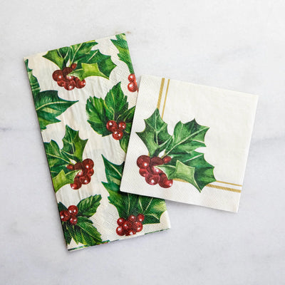 Holly Cocktail Napkins