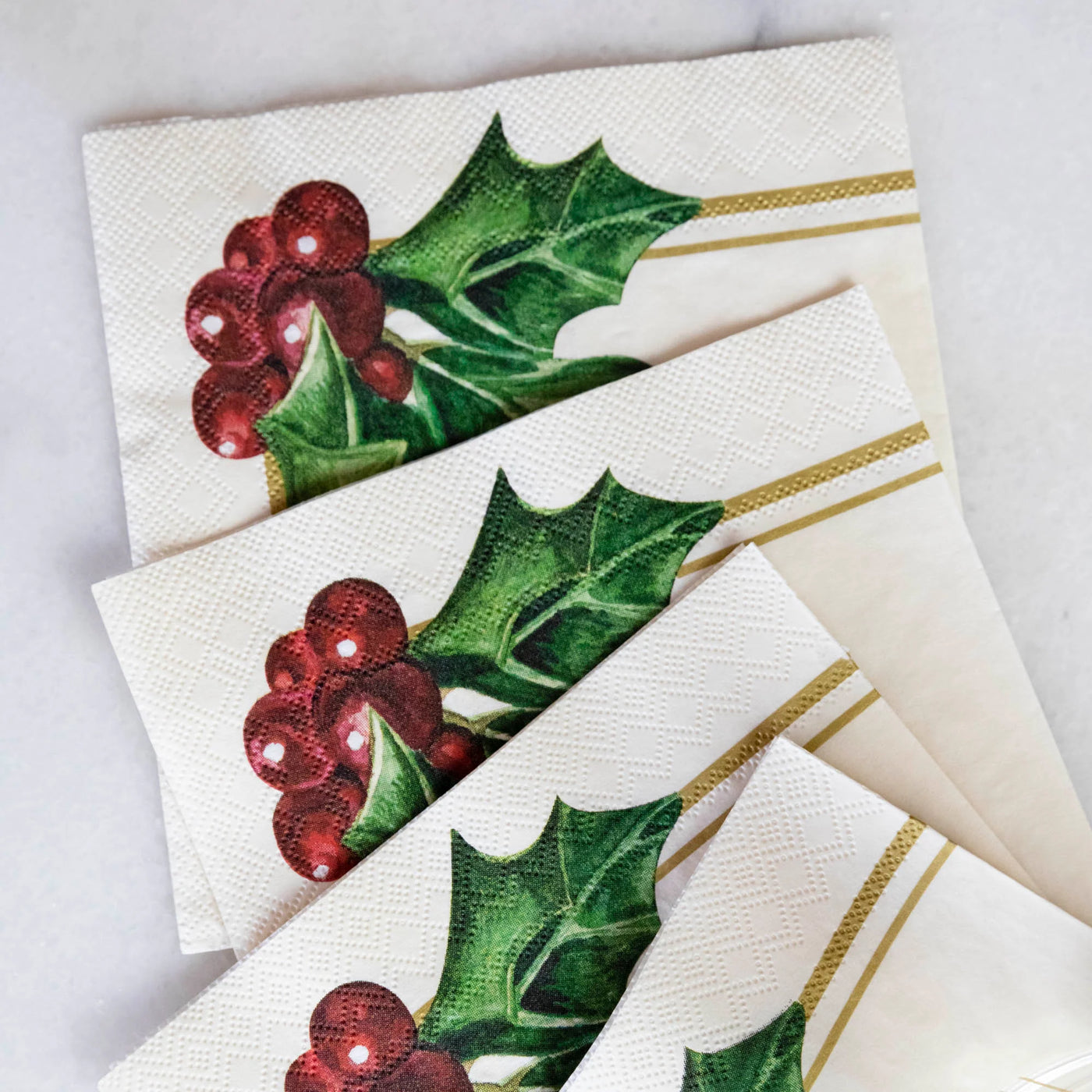 Holly Cocktail Napkins