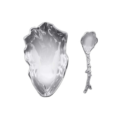 Oyster Ceramic Open Salt Spoon Set
