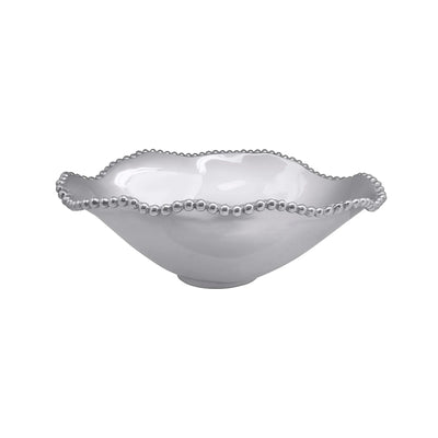 Pearled Oval Wavy Serving Bowl