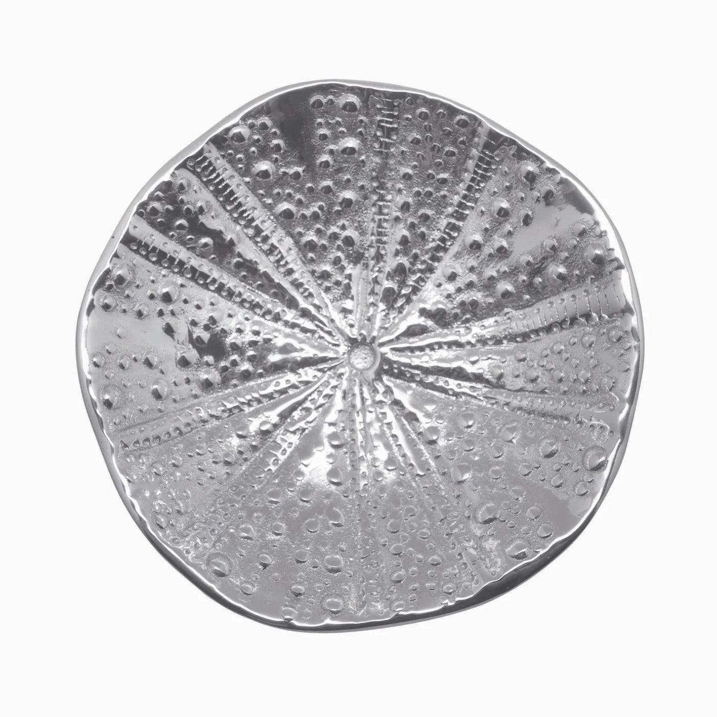 Sea Urchin Ceramic Canape Plate with Coral Spoon
