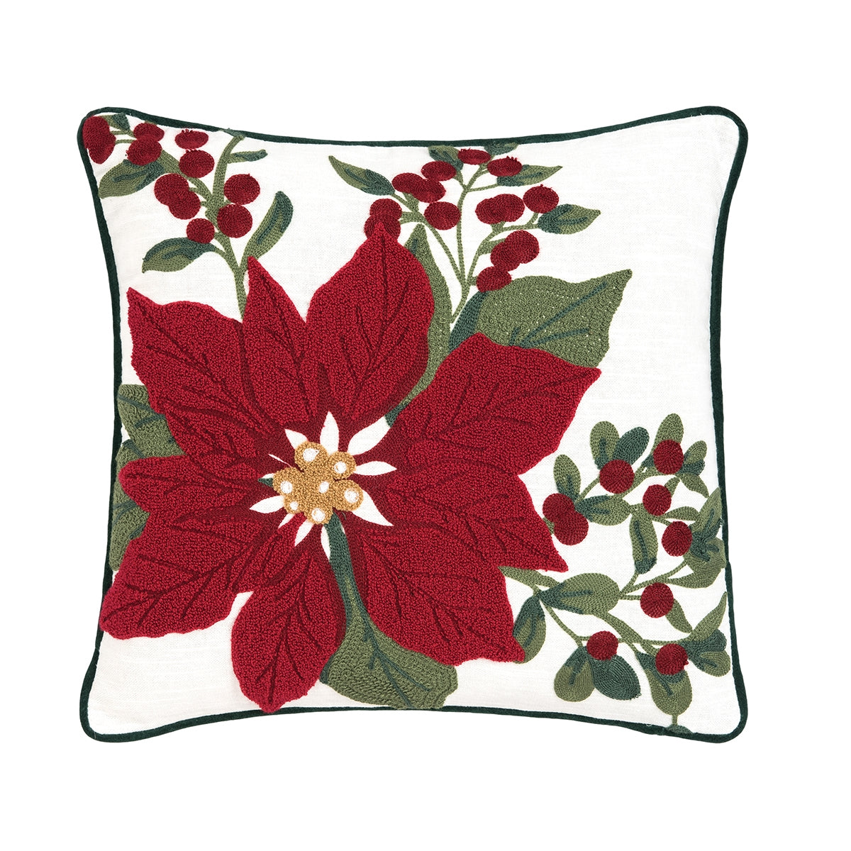 Pointsettia Berry Pillow