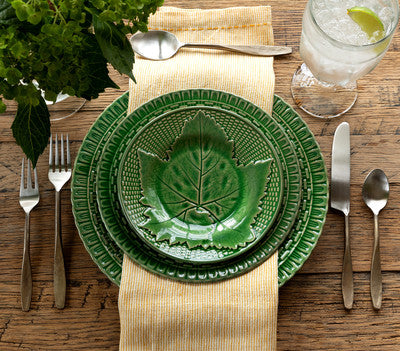 Green Leaf Dessert Plate