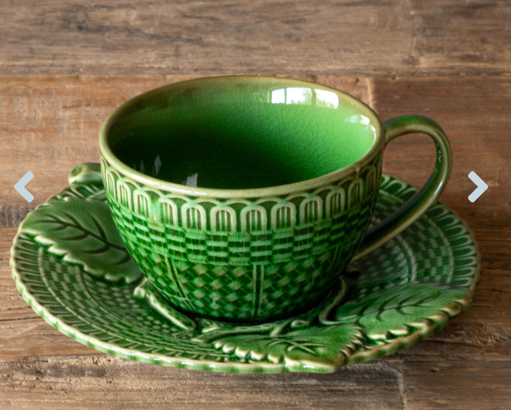 Green Leaf Tea Cup & Saucer